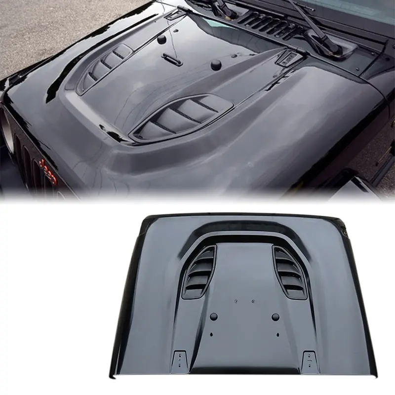 10Th Anniversary Hard Rock Series Steel Hood For 07-17 Jeep Wrangler Jk 1