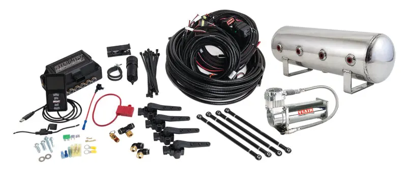 Air Lift Performance 3H (3/8 Air Line 2.5 Gal  Polished Aluminum Tank Viair 444C Comp) 1