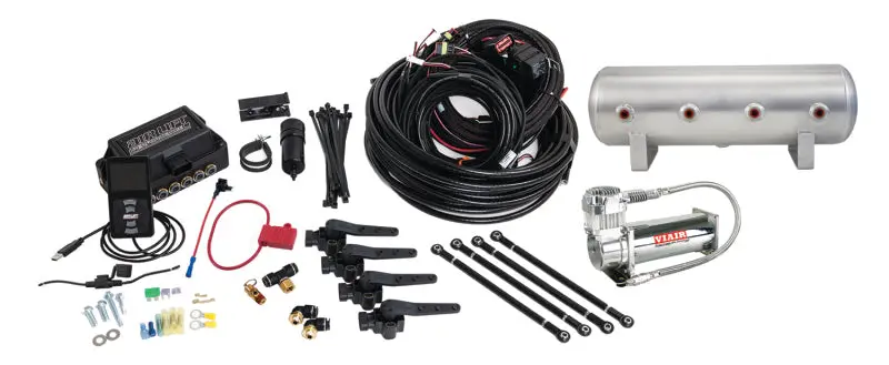 Air Lift Performance 3H (3/8 Air Line 2.5 Gal  Raw Aluminum Tank Viair 444C Comp) 1