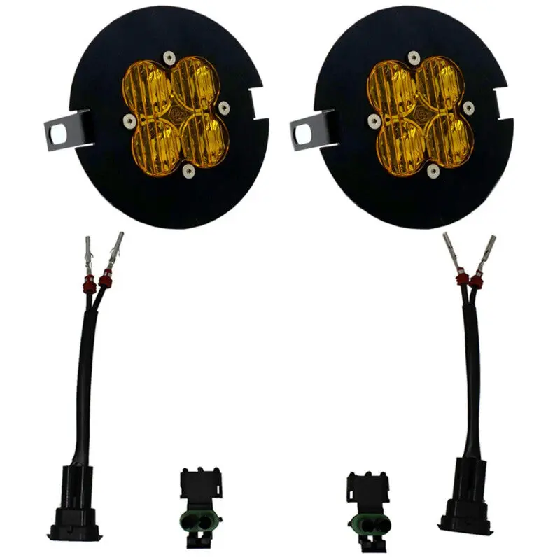 Baja Designs 06-14 Ford F-150 / 07-13 Toyota Tundra Squadron Sport Fog Pocket Kit - Amber 1