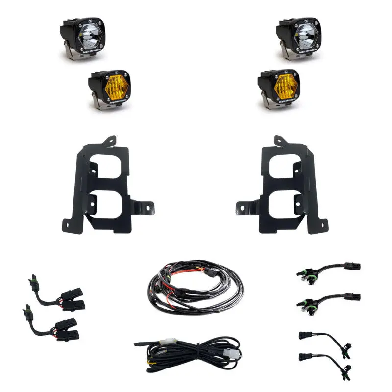 Baja Designs 19+ Gmc 1500 S1 Fog Pocket Mount Kit Clear Spot / Amber Wide Cornering 2