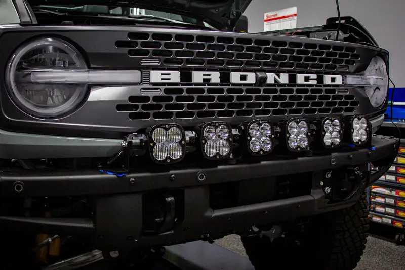 Baja Designs 2021+ Ford Bronco 6 Xl Linkable Light Bar Kit Plastic Bumper Mount W/Upfitter 1