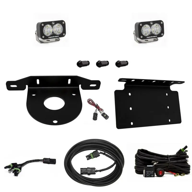 Baja Designs 2021+ Ford Bronco Dual S2 Sport W/C Reverse Kit W/Lic Plate 1