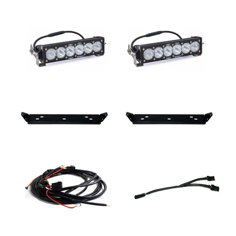 Baja Designs 2021+ Ford Raptor Onx6 Behind Grill Kit -10In. Clear D/C 2