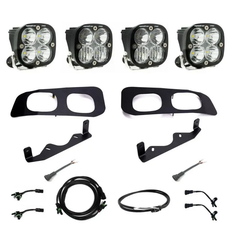Baja Designs 2023+ Ford F-250/350 Super Duty Squadron Pro Dual Fog Pocket Light Kit W/ Upfitter 1