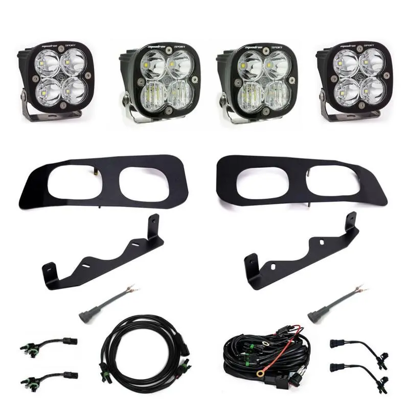 Baja Designs 2023+ Ford F-250/350 Super Duty Squadron Sport Dual Fog Pocket Light Kit W/ Toggle 1