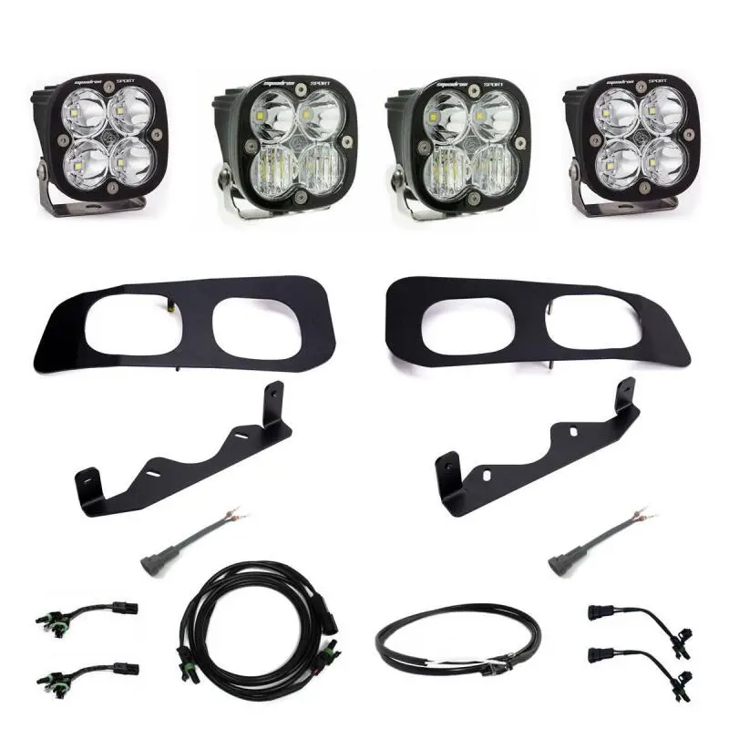 Baja Designs 2023+ Ford F-250/350 Super Duty Squadron Sport Dual Fog Pocket Light Kit W/ Upfitter 1