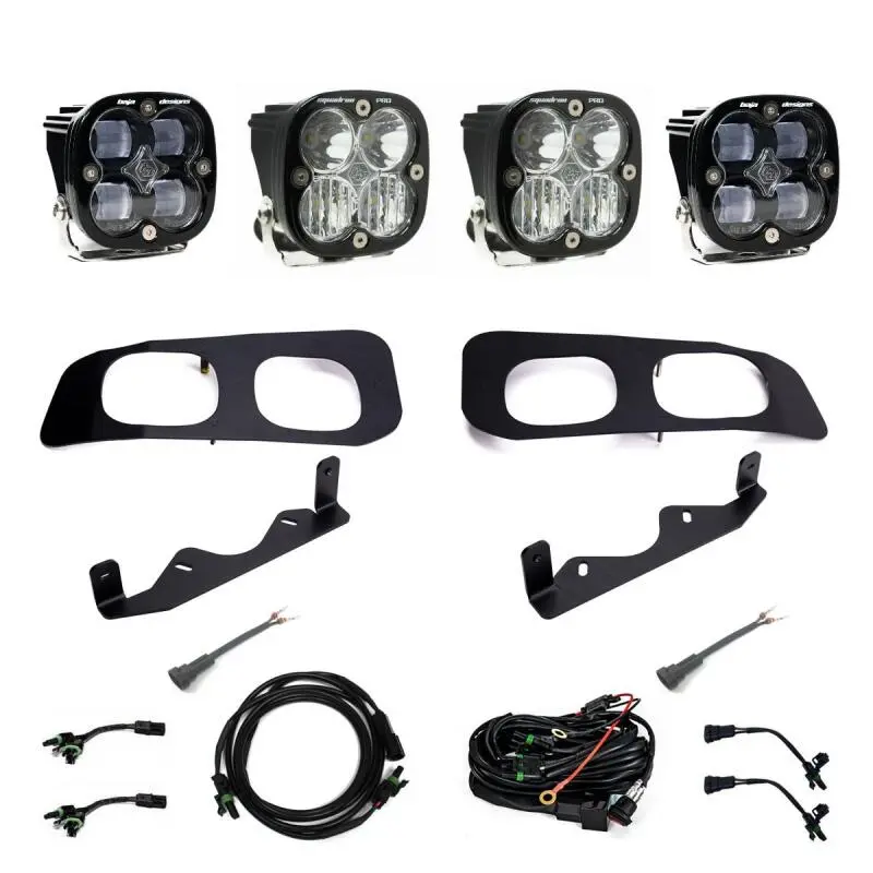 Baja Designs 2023+ Ford F250/F350 Super Duty Squadron Sae/Pro Fog Pocket Kit - Clear Toggle 1