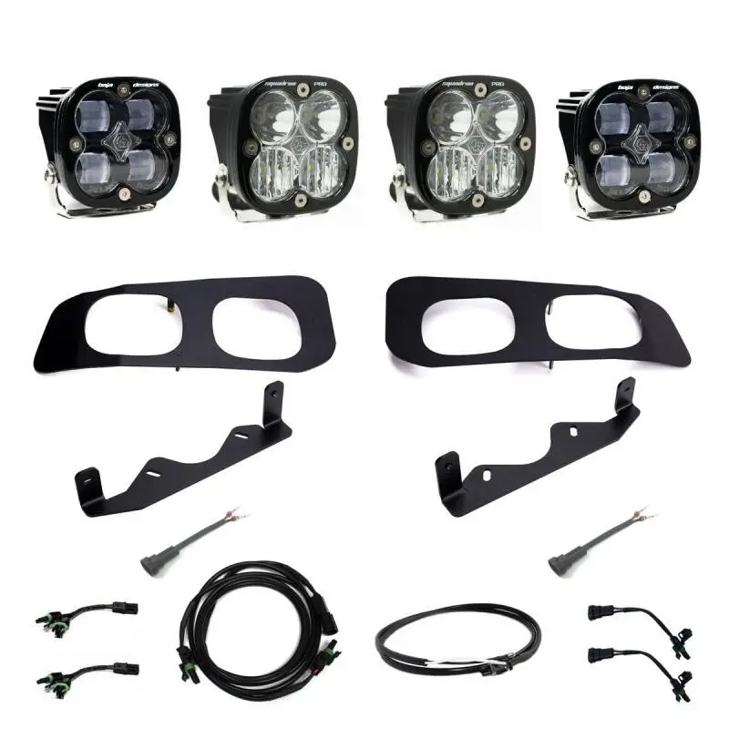 Baja Designs 2023+ Ford F250/F350 Super Duty Squadron Sae/Pro Fog Pocket Kit - Clear Upfitter 1