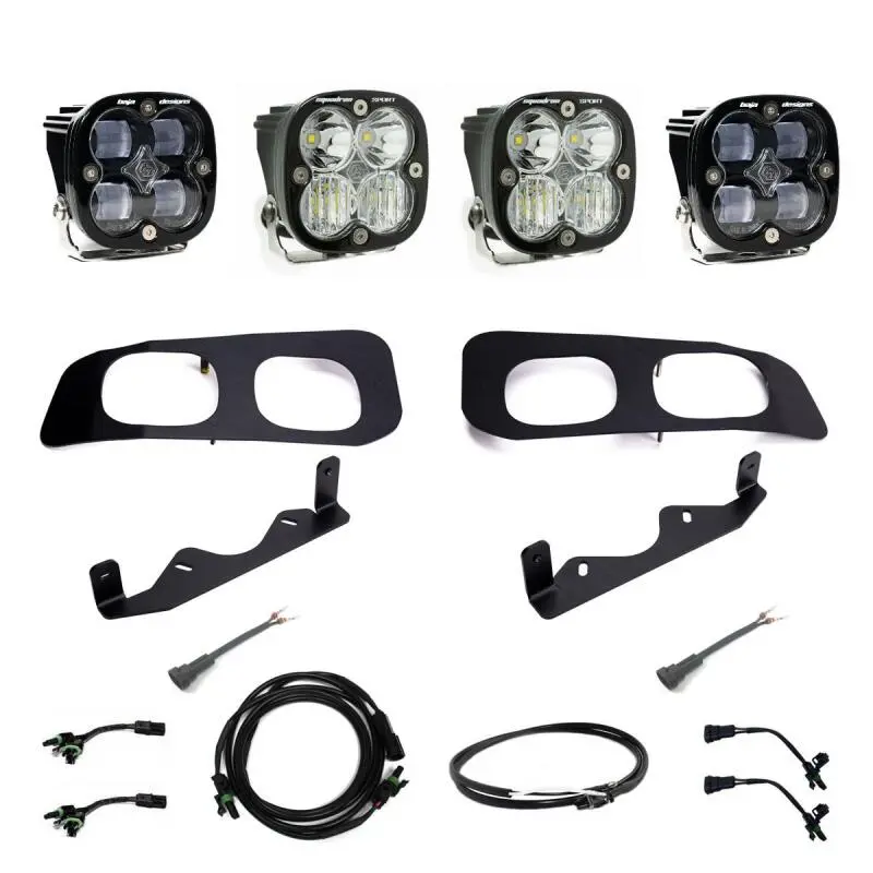 Baja Designs 2023+ Ford F250/F350 Super Duty Squadron Sae/Sport Fog Pocket Kit - Clear 1