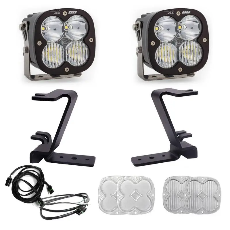 Baja Designs 2023+ Ford F250/F350 Super Duty Xl80 Drive/Combo A-Pillar Kit - White 1