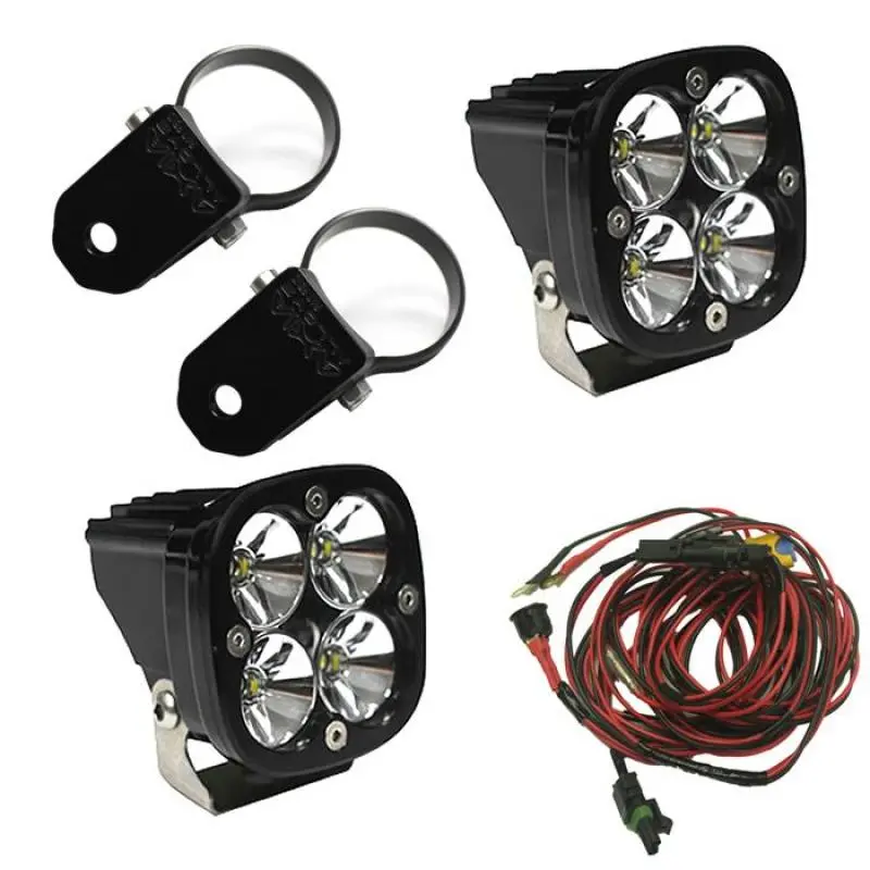 Baja Designs Squadron Pro Led Light Pods Kit W/A-Pillar Mounts/2.00In Harness 1