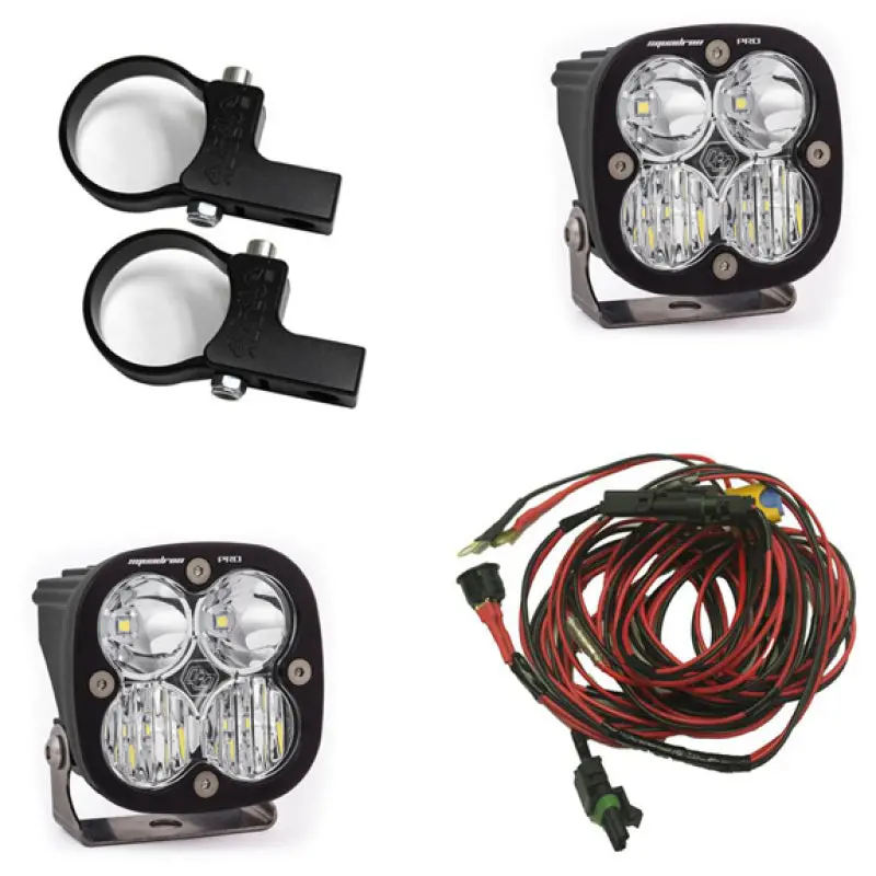 Baja Designs Squadron Pro Led Light Pods Kit W/Horizontal Mounts/1.75In Harness 1
