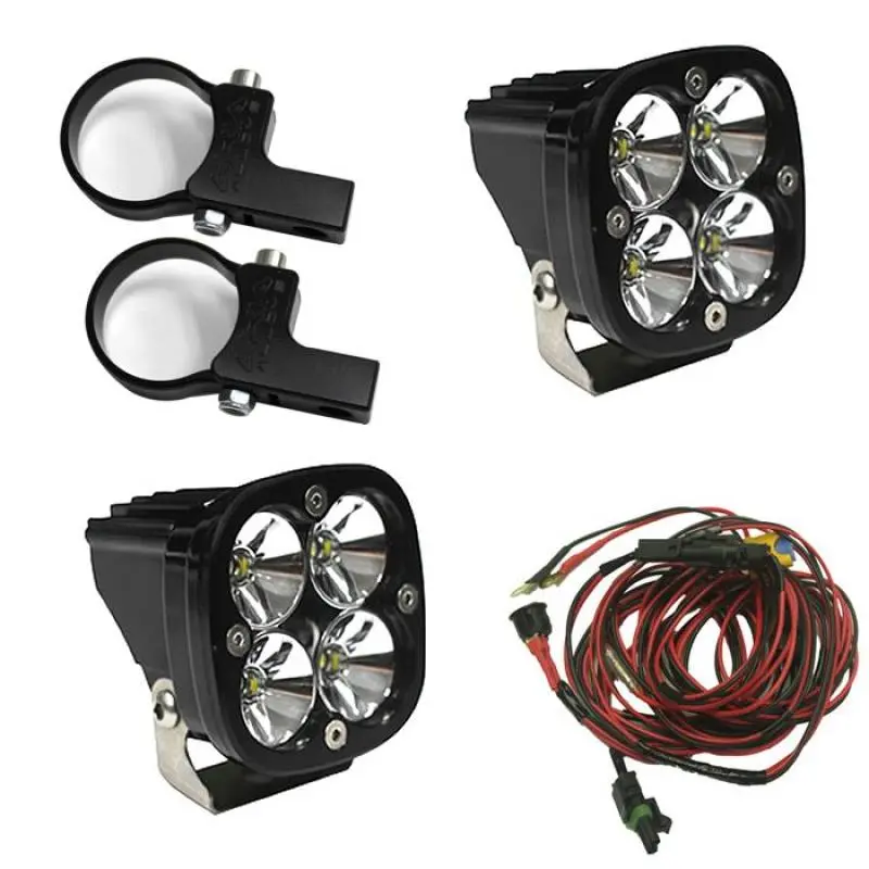 Baja Designs Squadron Pro Led Light Pods Kit W/Horizontal Mounts/2.00In Harness 1