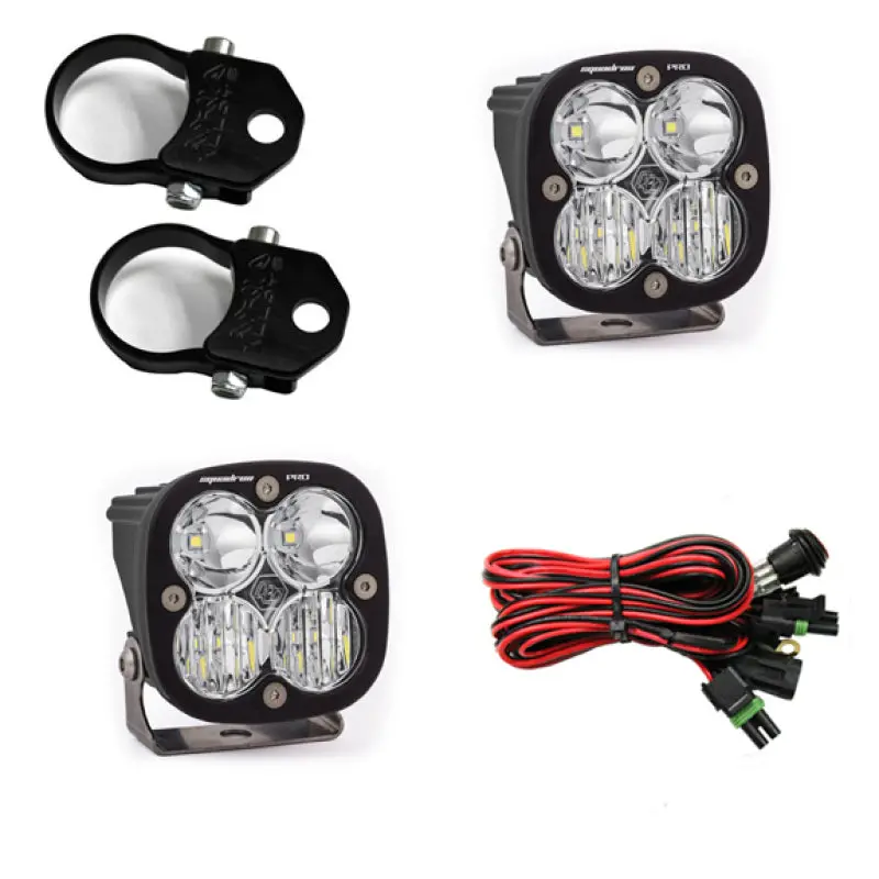 Baja Designs Squadron Pro Led Light Pods Kit W/Vertical Mounts/1.75In Harness 1