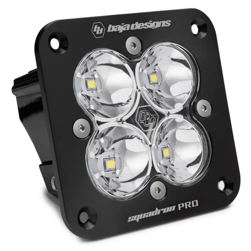 Baja Designs Squadron Pro Spot Pattern Black Flush Mount Led Light Pod - Clear 1