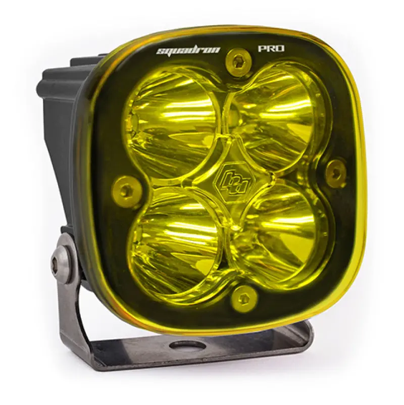 Baja Designs Squadron Pro Spot Pattern Black Led Light Pod - Amber 1