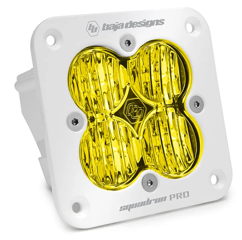 Baja Designs Squadron Pro White Wide Cornering Pattern Flush Mount Led Light Pod - Amber 1