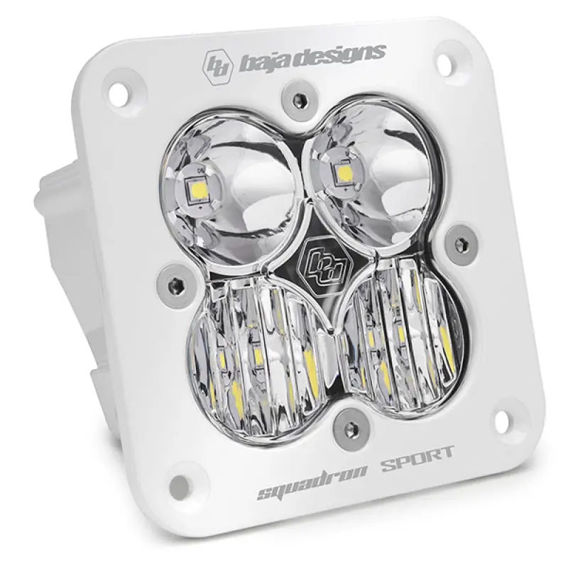 Baja Designs Squadron Sport Driving/Combo Pattern Flush Mount White Led Light Pod - Clear 1