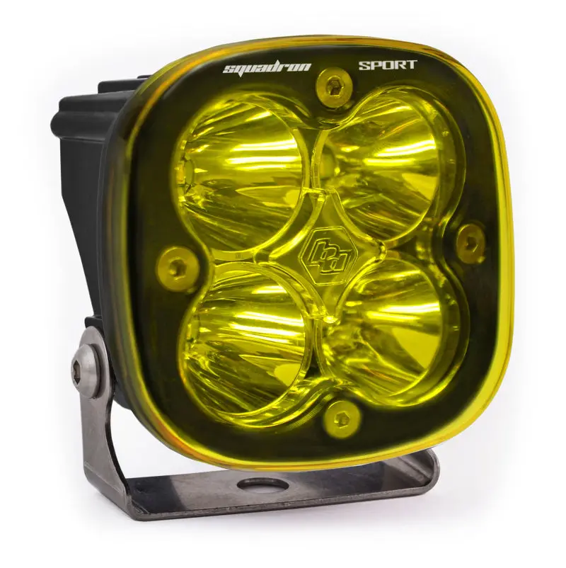 Baja Designs Squadron Sport Spot Pattern Black Led Light Pod - Amber 1