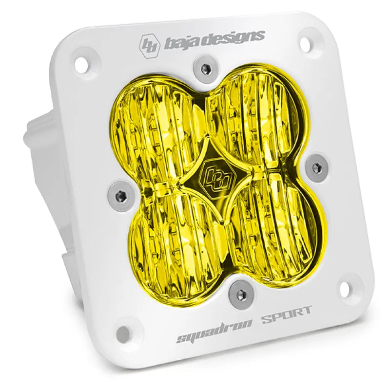 Baja Designs Squadron Sport White Wide Cornering Pattern Flush Mount Led Light Pod - Amber 1