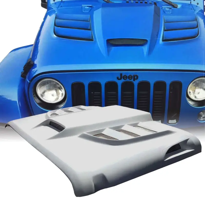Batman Series Fiber Glass Hood For 07-17 Jeep Wrangler Jk 1