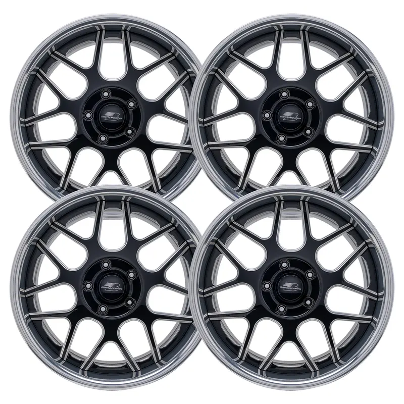 Billet Specialties Tec 7 Black Contrast Set - 63-87 C10 - Staggered 20" 1