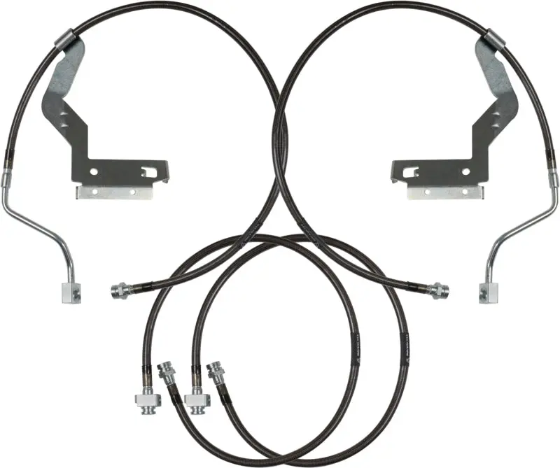 Carli 17-23 Ford F250/350 Sd Hardware Braided Brake Lines 4.5In 1