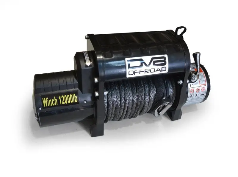 Dv8 Offroad 12000 Lb Winch W/ Synthetic Line & Wireless Remote - Black 1