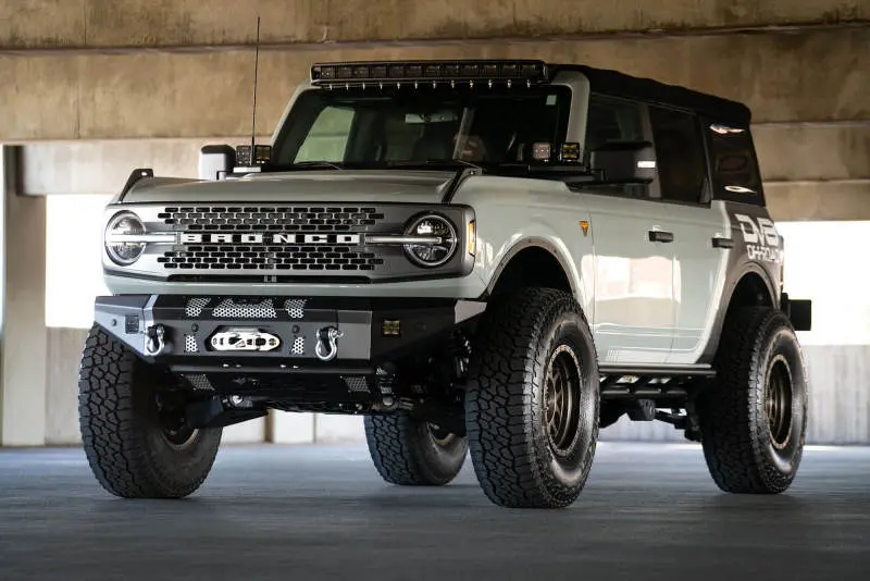 Dv8 Offroad 2021+ Ford Bronco Front Bumper Winch Capable W/ Optional Bull Bar/Aux Light Opening 2