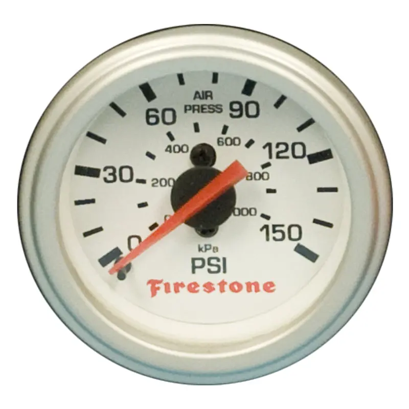 Firestone Replacement Single Pressure Gauge - White Face (For Pn 2225 / 2229 / 2196) (Wr17609181) 1