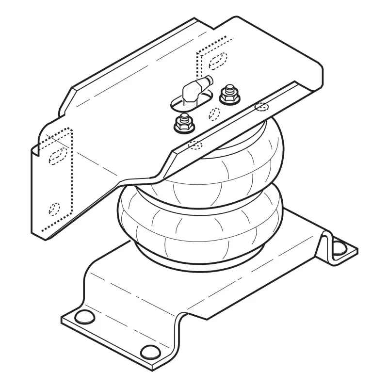 Firestone Ride-Rite Air Helper Spring Kit Rear Ford F550 / Ram 4500/5500 (W217602404) 2