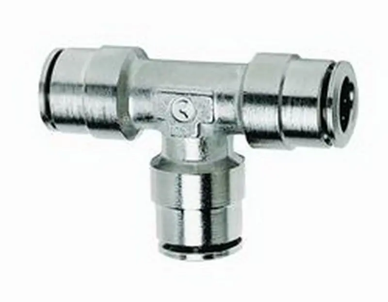 Firestone Union Tee 1/4In. Nickel Push-Lock Air Fitting - 25 Pack (Wr17603025) 1