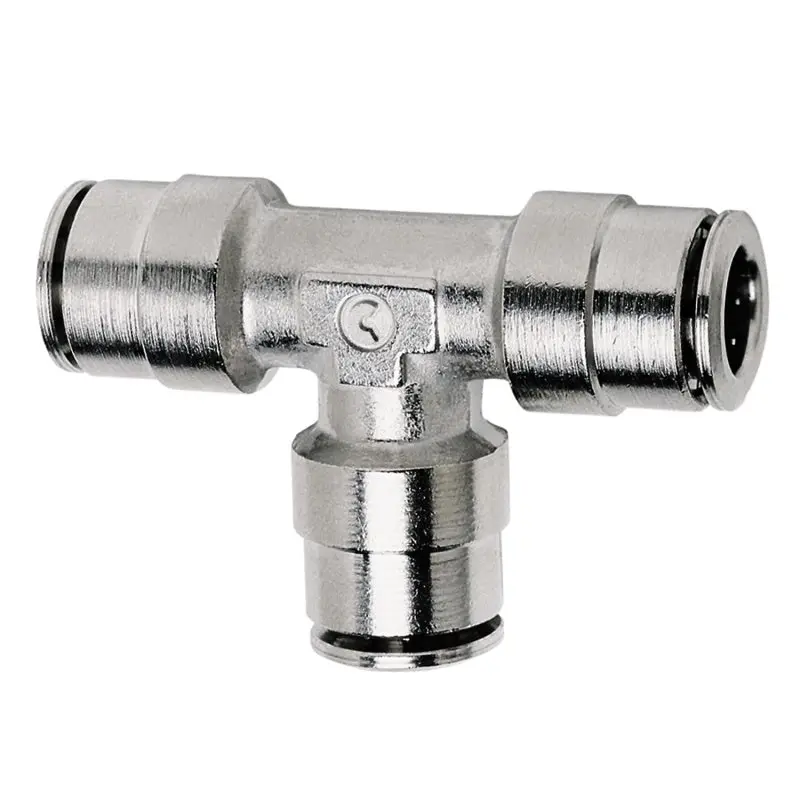 Firestone Union Tee 3/8In. Nickel Push-Lock Air Fitting - 25 Pack (Wr17603105) 1