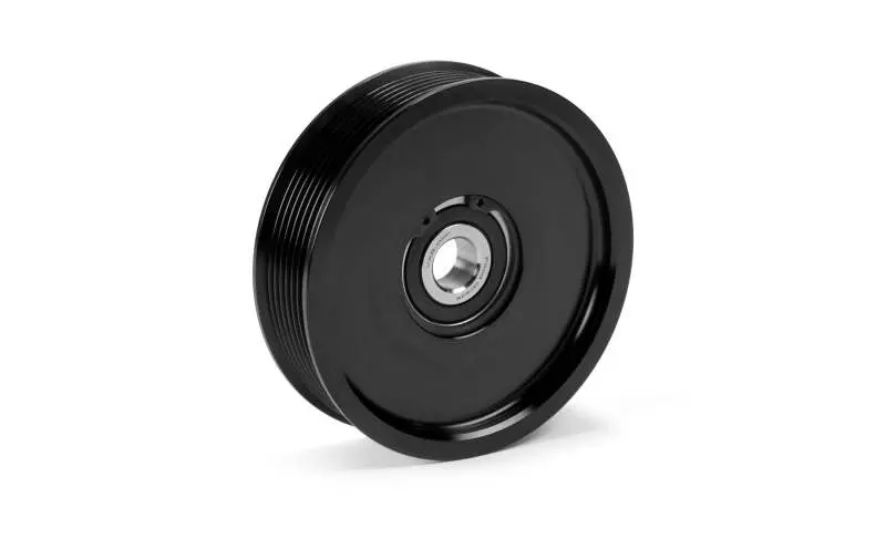 Fleece Performance 03-18 Dodge 2500/3500 Cummins Upper Fan Pulley Idler (Black Contrast) 1