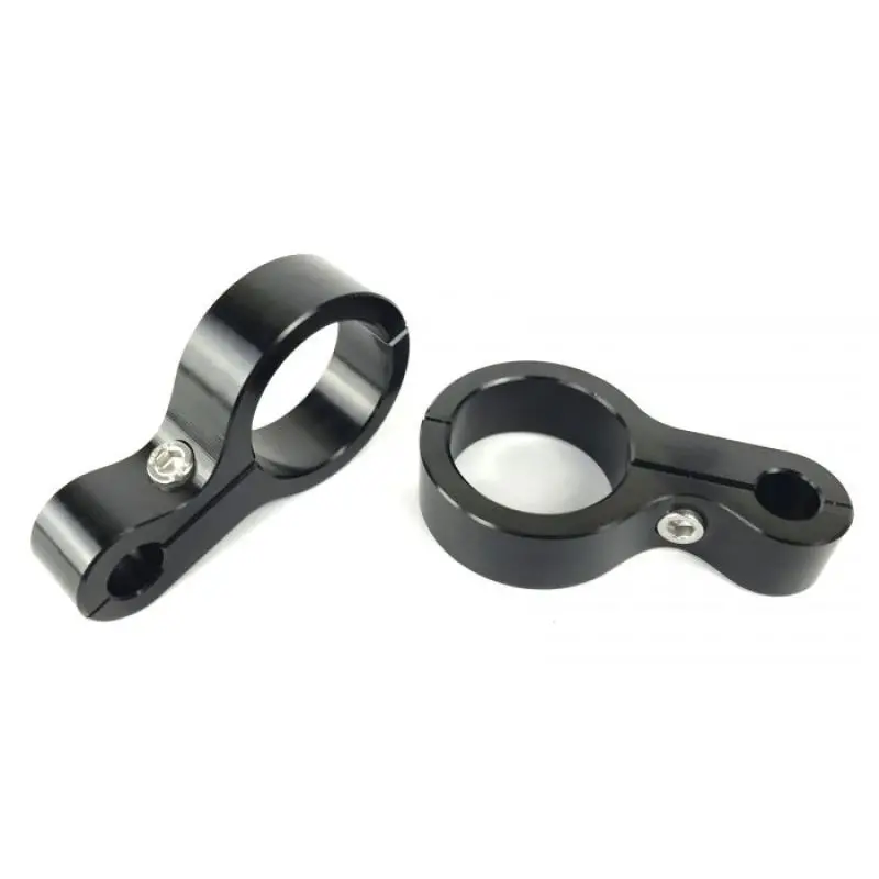 Fleece Performance 6061 T6 Aluminum 1/2In Routing Hole 1.5In Roll Bar Clamp - Black Anodized 1