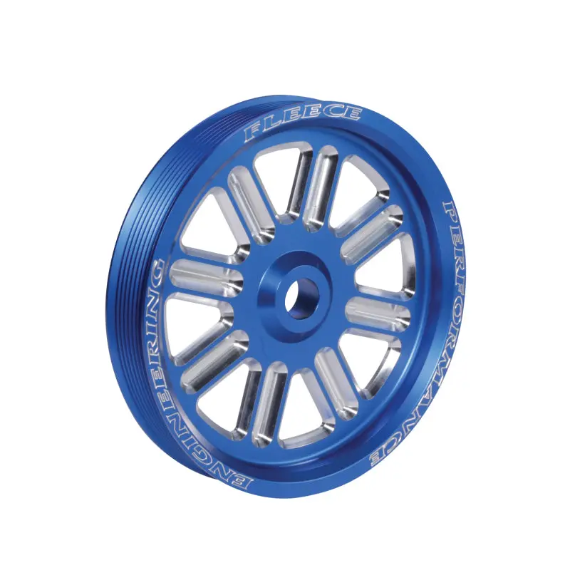 Fleece Performance Dodge Cummins Dual Pump Spoke Pulley (For Use W/ Fpe Dual Pump Bracket) Blue 1