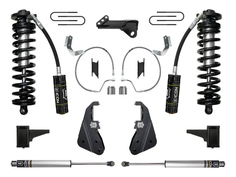 Icon 23-25 Ford F-250/F-350 Super Duty 4Wd 4-5.5In Lift Stage Coilover Conversion System 1