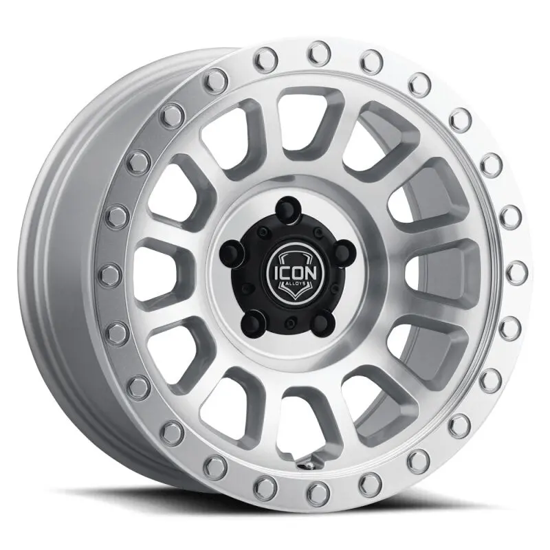 Icon Hulse 17 X 8.5 6 X 5.5 25Mm Offset 5.75In Bs Silver Machined 1