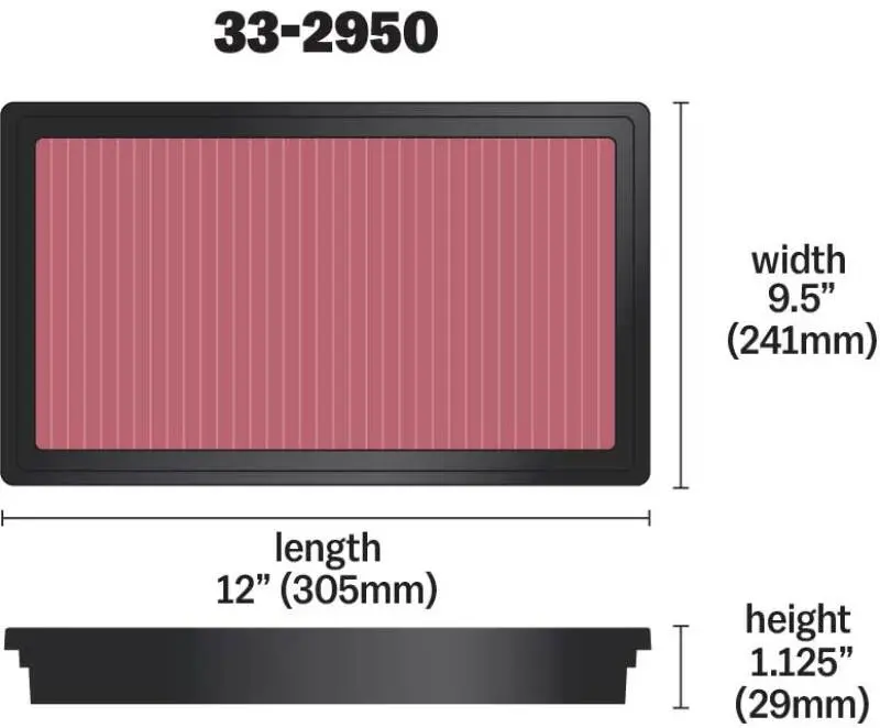 K&N 08 Ford Falcon Fg Territory Drop In Air Filter 2