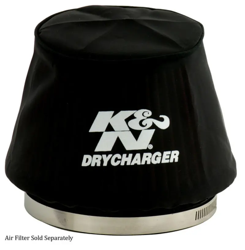 K&N Black Drycharger 6.25In Base Id / 4.375In Top Id / 4.125In Height Air Filter Wrap 1