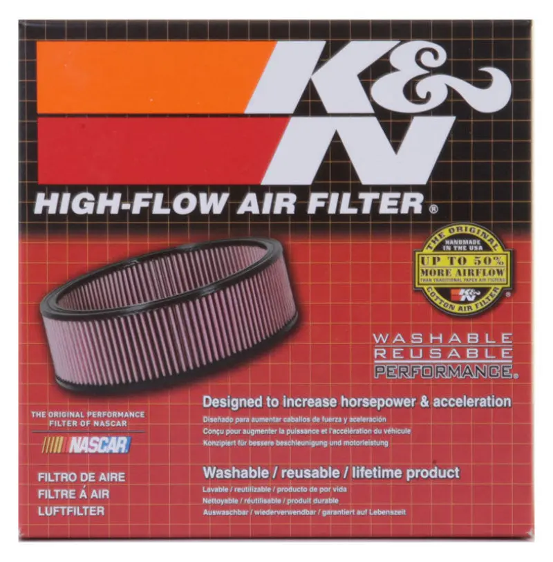 K&N Custom Air Filter - Round 6.25In Od 5.25In Id 3.25In H 2