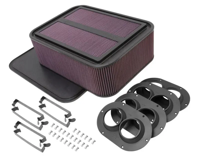 K&N Custom Racing Assembly Generation 2 Carbon Fiber Air Box - Large W/ 2.50In Air Horn 1