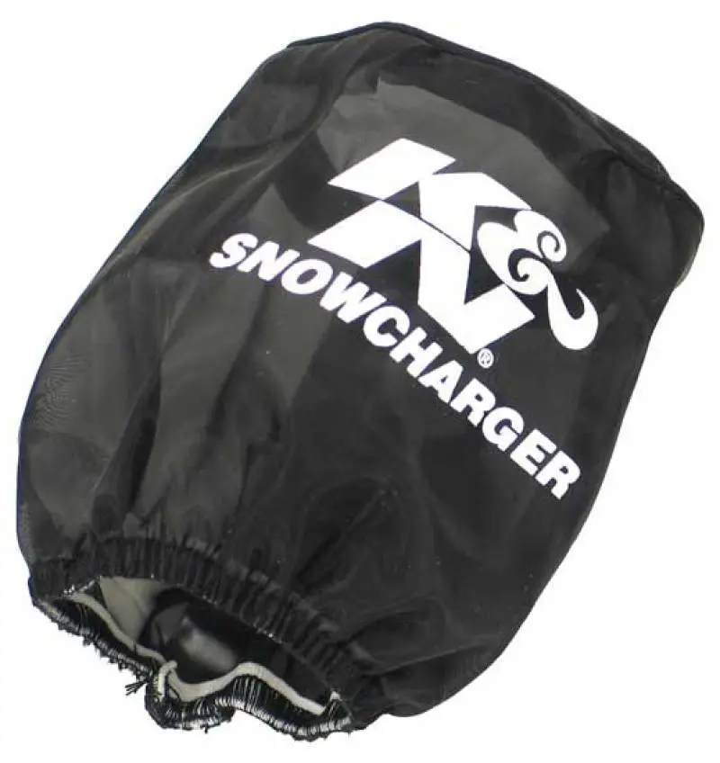 K&N Filter Wrap Drycharger Oval Tapered Black - 3.75In Base I/S Width X 3In Top I/S Width X 4In H 1