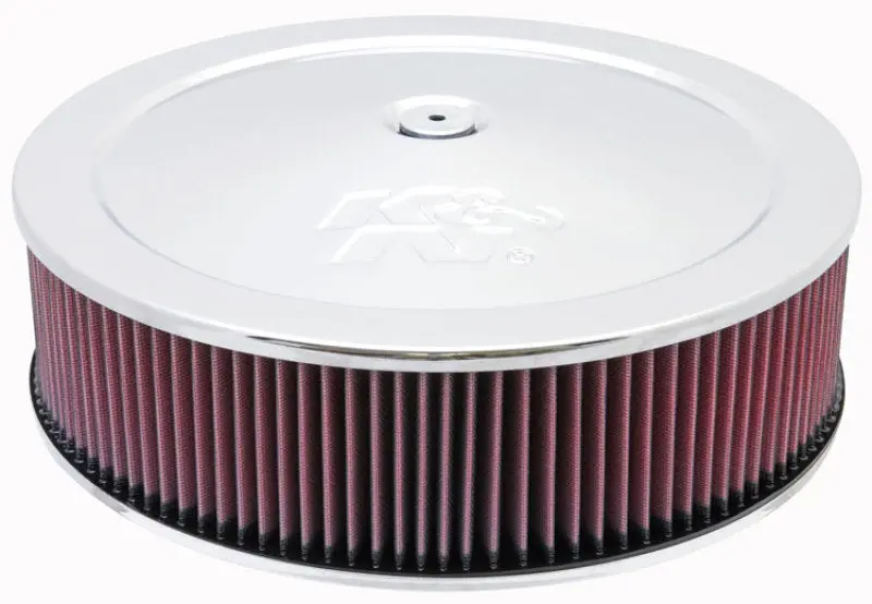 K&N Round Air Filter Assembly 14In. Id / 4..12In. Height / 5.125In. Neck Flange / 7/8In. Drop Ba 1