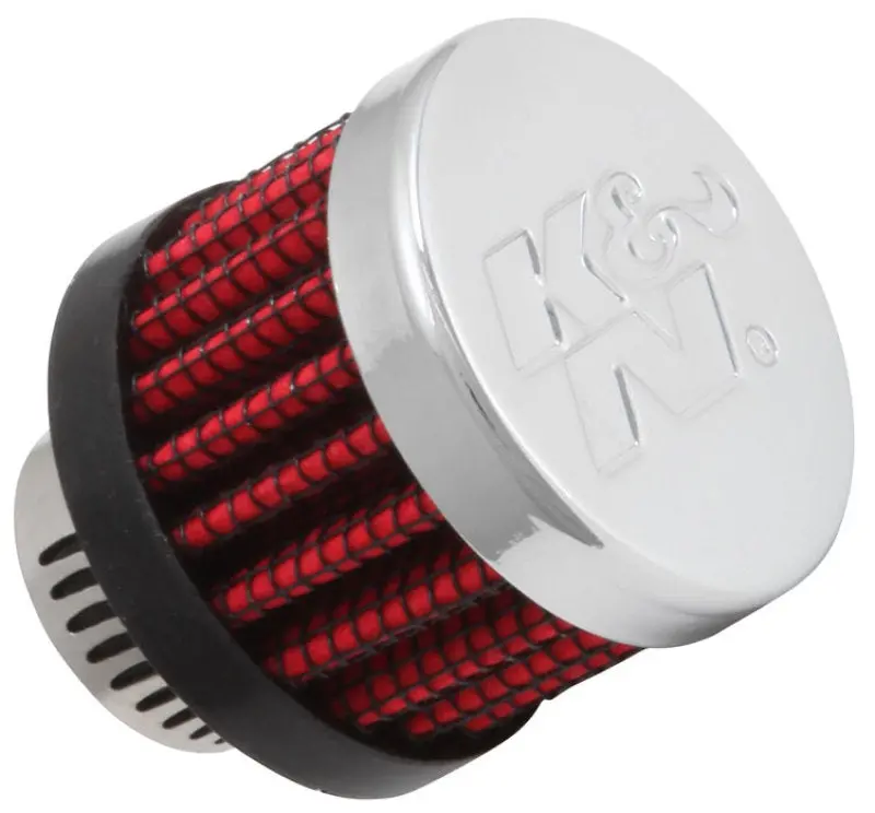 K&N Rubber Base Crankcase Vent Filter - 0.55In Flange Id 1.375In Od 1.125In Height 1