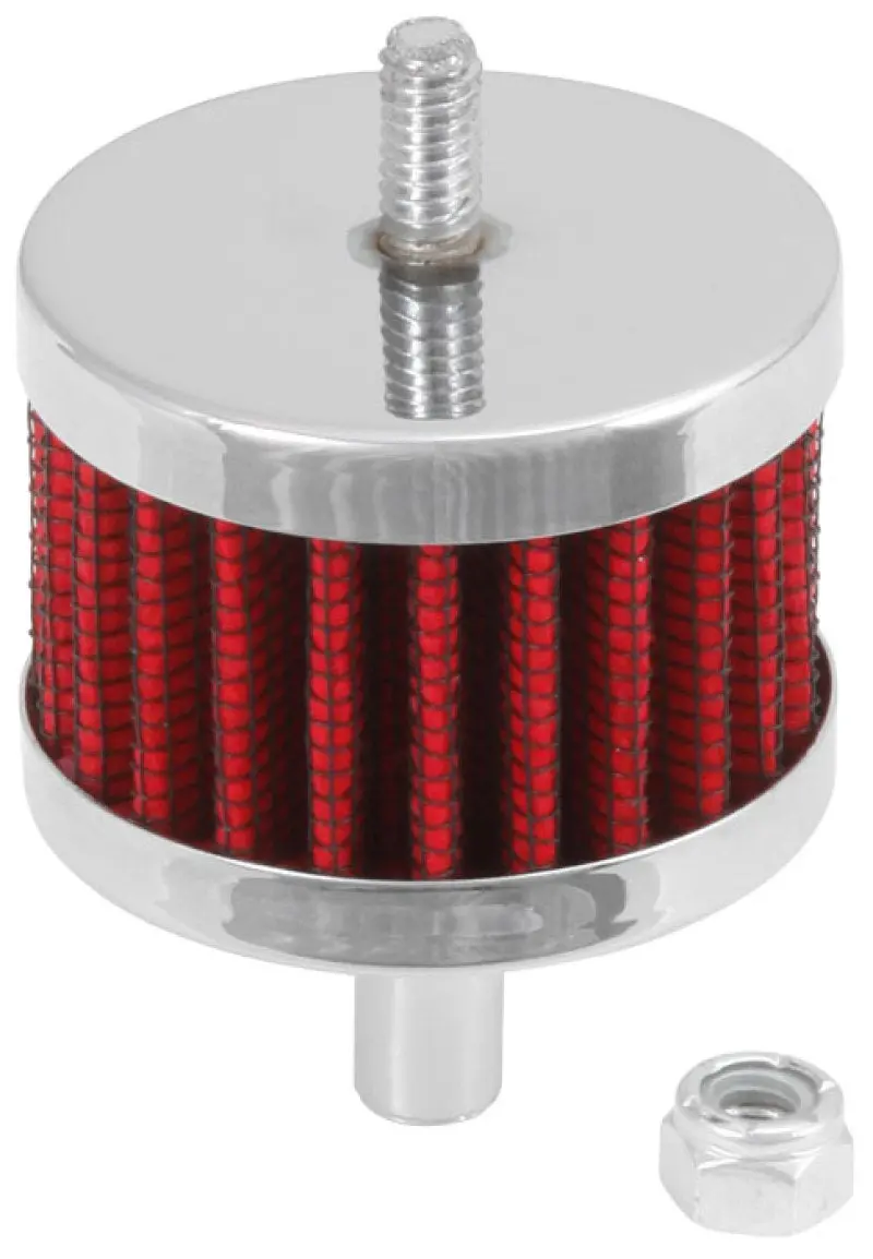 K&N Steel Base Crankcase Vent Filter 3/8In Od Tube  2In Od 1-1/2In Height 1