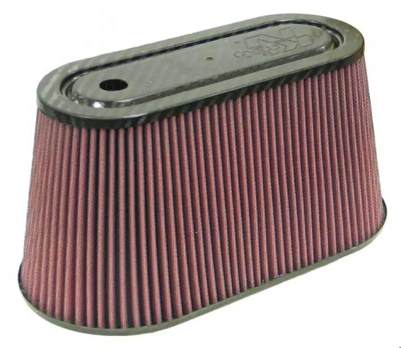 K&N Universal Air Filter With Carbon Fiber Top & Base-6In Base O/S W X 3.938In Top O/S W X 6In H 1
