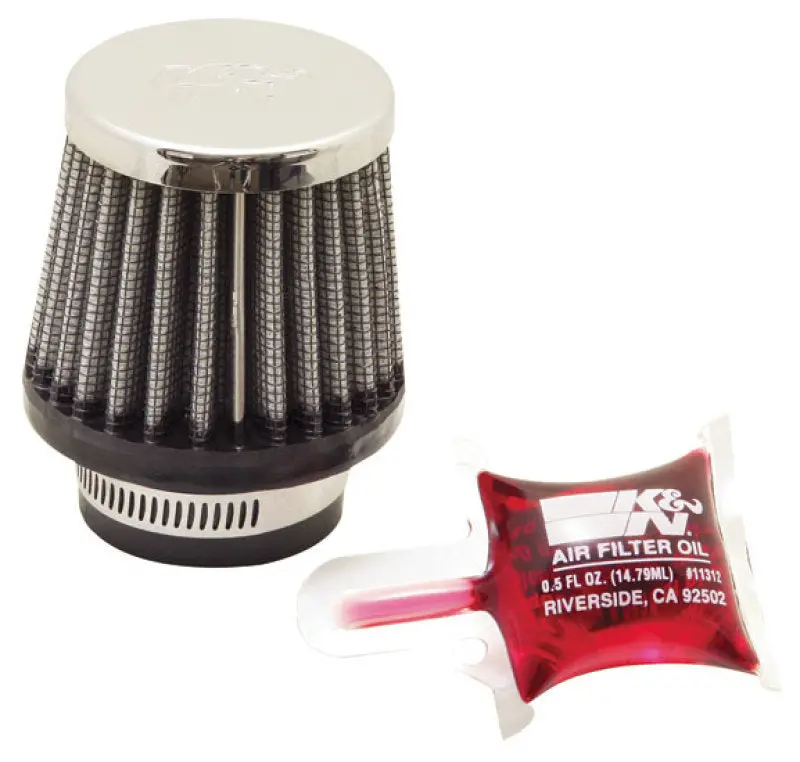 K&N Universal Chrome Filter 1 3/8 Inch Flg / 2 1/2 Inch Base / 2 Inch Top / 2 1/4 Inch Height 1