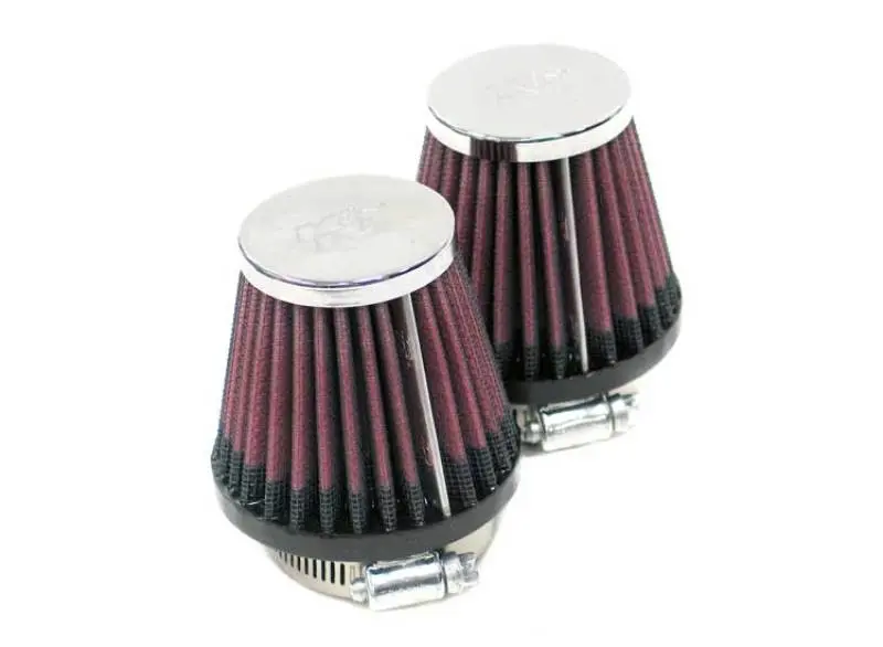 K&N Universal Chrome Filter 2.25In Flange / 3.5In Base / 2In Top / 4In Height - 2 Per Box 1